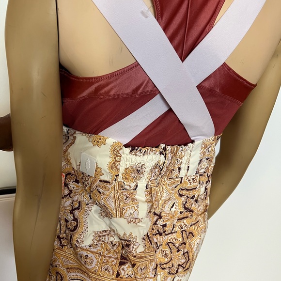 NWT Free People Movement Alpine Glow Printed Snow Bib Brushed Sail Paisley - Picture 7 of 16